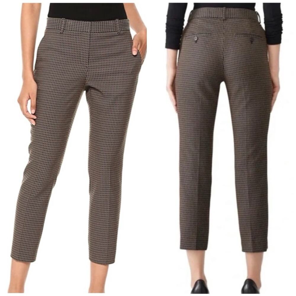 Theory Treeca 2 Dot Jacquard Crop Pant Straight Leg Size 12